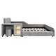 preview thumbnail 89 of 95, Velvet Grounded Bed Mother & Child Bed Platform Slat Bed Frame with Little Round Stool and Bedside Desk for Growing Child