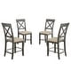 preview thumbnail 8 of 7, Wood 5 Piece Counter Height Dining Table Set With 4 Upholstered Chairs, Gray