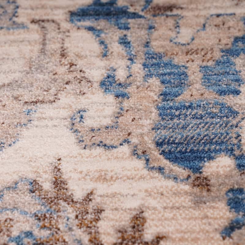 Arcelina Marlow Ivory Oriental Polyester Area Rug