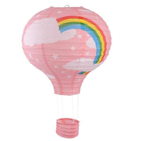 Shop Paper Rainbow Pattern Lightless Hanging Diy Hot Air Balloon