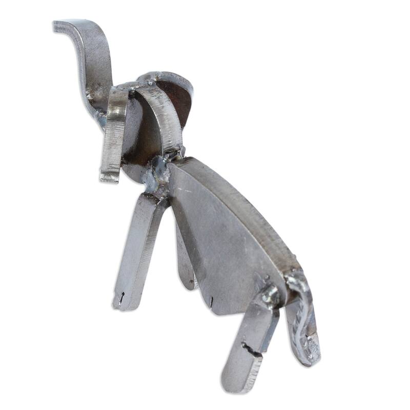 Novica Handmade Microelephant Recycled Auto Parts Figurine