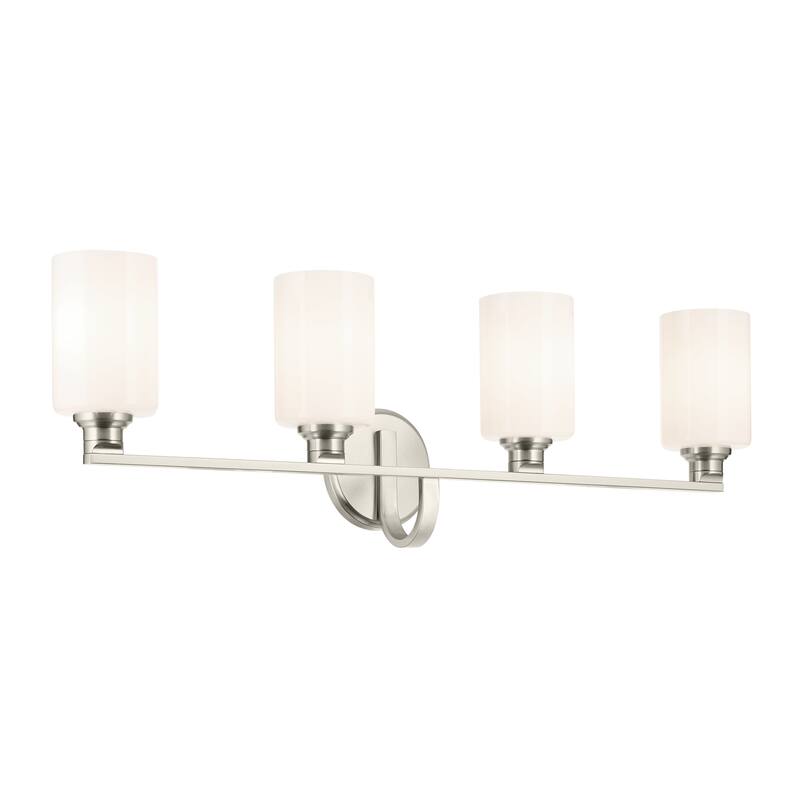 Kichler Lighting Gioe 32.25" 4-Light Vanity Light with Opal Glass in Brushed Nickel