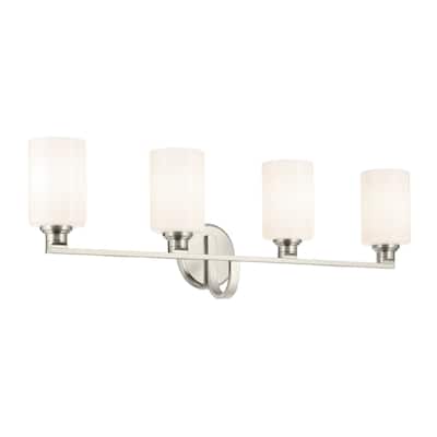 Kichler Lighting Gioe 32.25" 4-Light Vanity Light with Opal Glass in Brushed Nickel