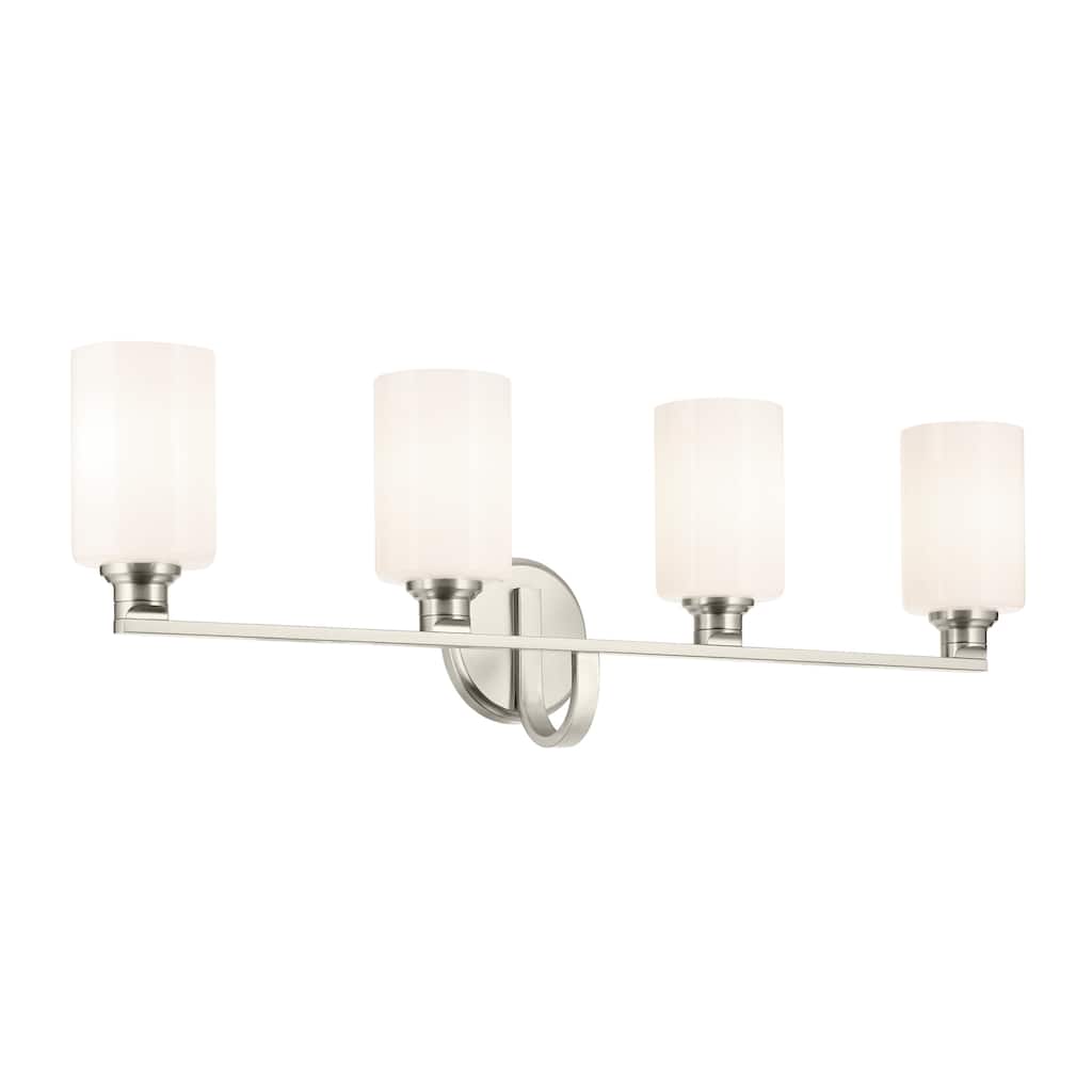 Kichler Lighting Gioe 32.25" 4-Light Vanity Light with Opal Glass in Brushed Nickel