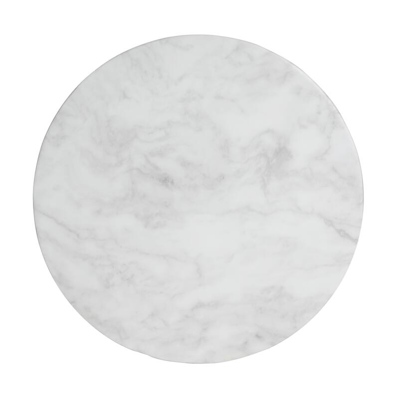 Outdoor Ponti Travertine Side Table, White - 15.65