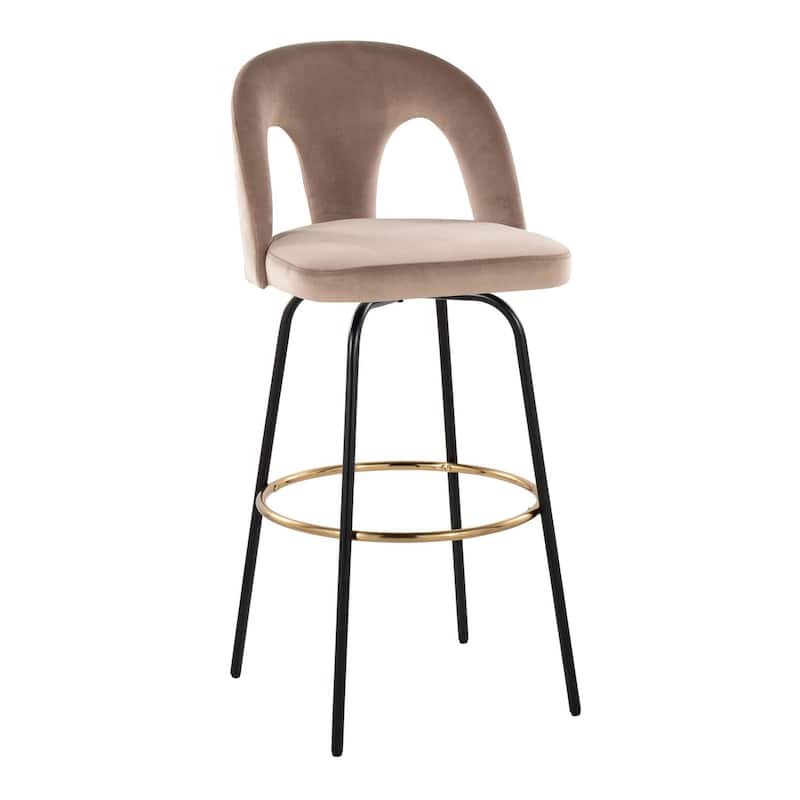Ava Upholstered 30" Fixed-Height Barstool - Set of 2