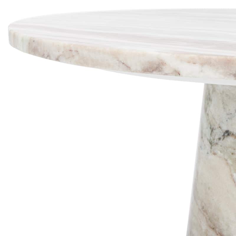 SAFAVIEH Couture Ghicu Tall Round Marble Accent Table - 22 In W x 21 In D x 24 In H - 21"W x 21"D x 24"H