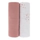 preview thumbnail 5 of 7, Ely's & Co. Cotton Muslin Swaddle Blanket - 2 Pack - 42"x42" 0-24 months - Pink Dots/Solid Pink