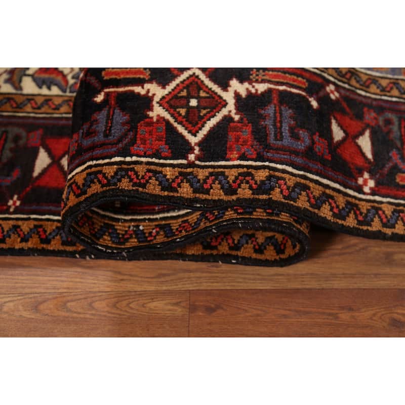 Geometric Heriz Persian Area Rug Handmade Wool Carpet - 5'0"x 6'3"
