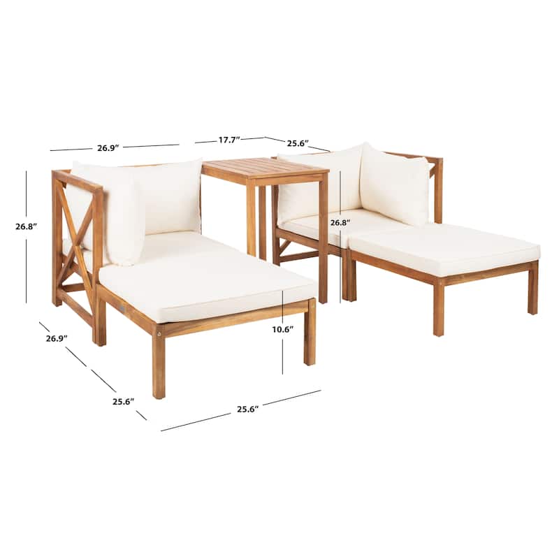 SAFAVIEH Outdoor Living Ronson 5 Pc Sectional Set - 26.9 x 26.9 x 26.8