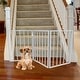 preview thumbnail 15 of 24, 3-Panel Indoor Foldable Dog Gate - 54x24-Inch Wood Freestanding Pet Fence