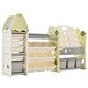 preview thumbnail 3 of 26, Multi-Functional Kids Toy Storage Organizer Furniture Set with Bins and Bookshelf - 72.8”L x 17.3”W x 43.3”H
