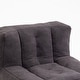 preview thumbnail 27 of 40, Modern Velvet Fabric Bean Bag Chair with Ottoman