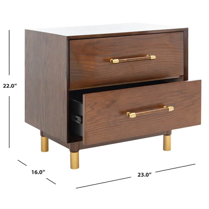 SAFAVIEH Dasia 2-Drawer Accent Table Nightstand