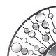 preview thumbnail 4 of 5, Black Metal Radial Starburst Decorative Wall Clock with Mirrored Accents - 26"D