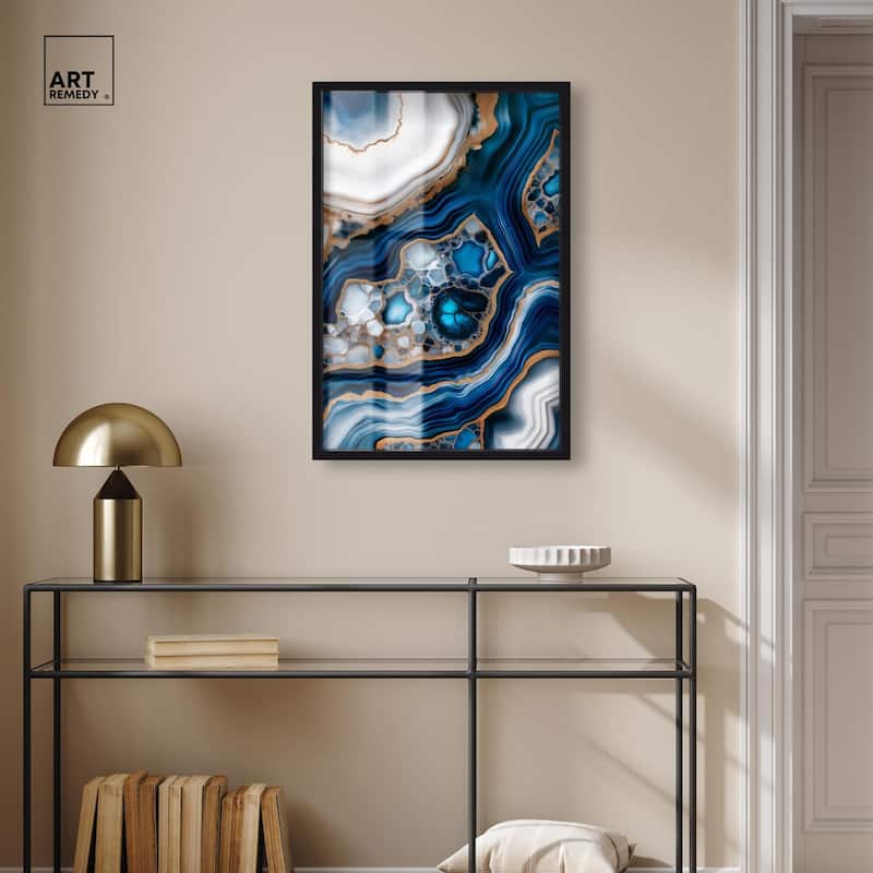 Azure Alveoli I Shadowbox by Art Remedy