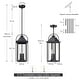 preview thumbnail 4 of 20, Brits 3-Light Outdoor Pendant Light