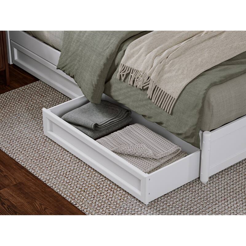 Emelie Platform Bed with Panel Footboard and Storage Drawers