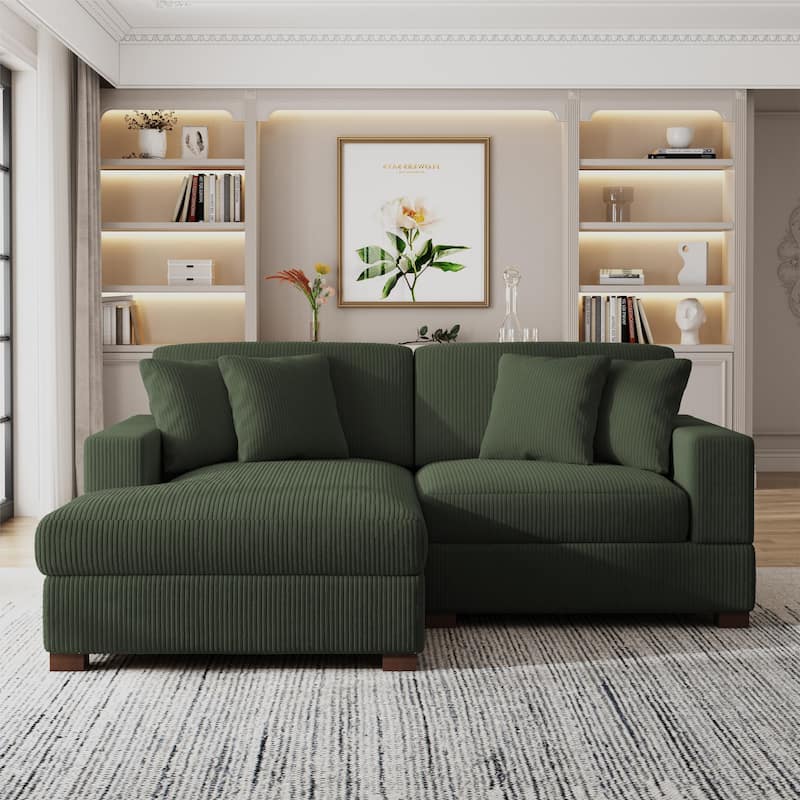 Modern Oversized Modular Sectional Sofa Set With Pillows