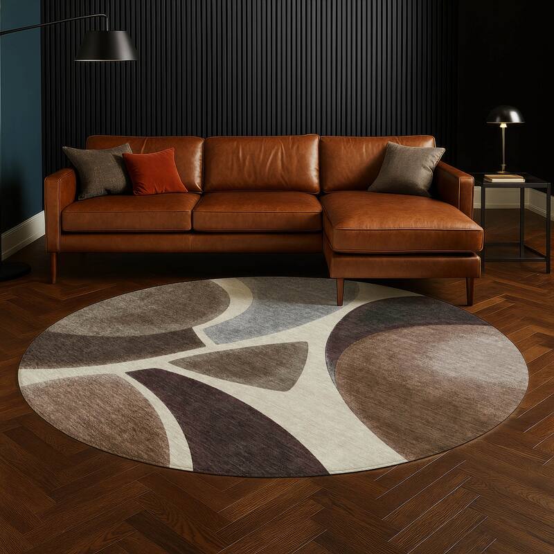 Machine Washable Indoor/ Outdoor Modern Hays Chantille Rug