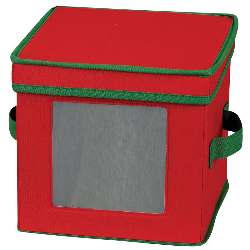 Household Essentials Holiday China Plate Storage Box - Red
