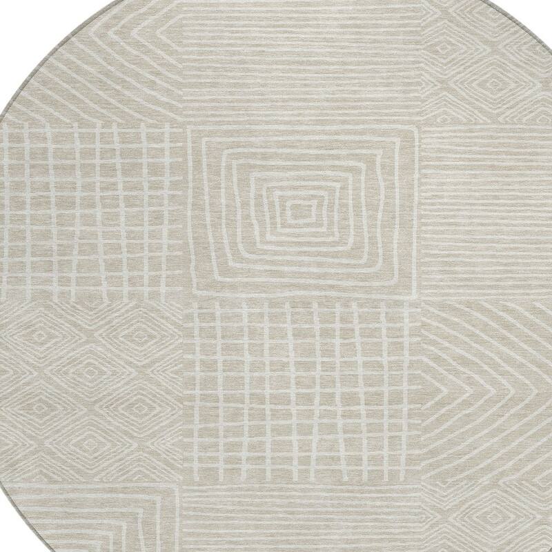 HomeRoots Geometric Transitional Rectangle Outdoor Rug