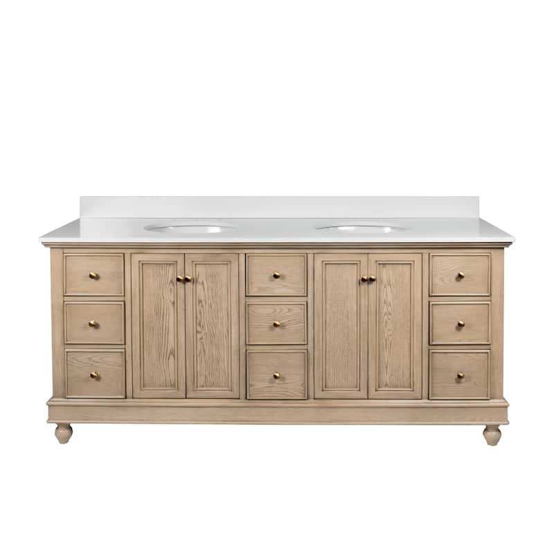 Bella 72-inch Double Vanity with Engineered White Top