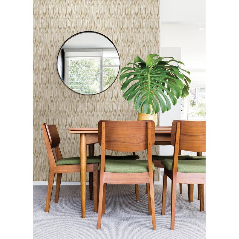 A-Street Prints Kintana Gold Abstract Trellis Wallpaper