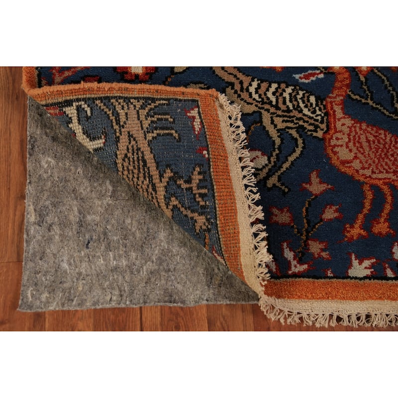 Blue Ziegler Indian Foyer Rug Hand-Knotted Wool Carpet - 2'6"x 5'9"