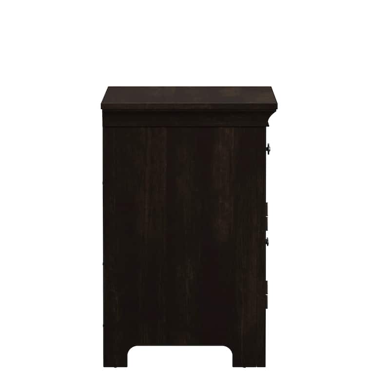 Ediline 1-drawer Wood Cupboard Nightstand with Charging Station by iNSPIRE Q Classic