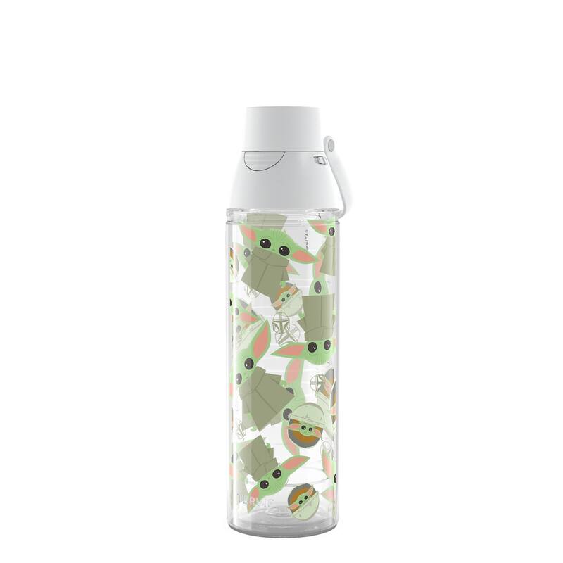 Tervis Star Wars The Mandalorian Child Pattern Made in USA Double Walled Insulated Travel Tumbler, Classic - 24oz Venture Lite Water Bottle