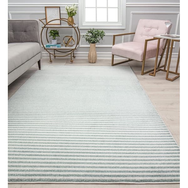 slide 2 of 5, Jaxon Geometric Patterned Light Blue Area Rug by Issaac Mizrahi 2' X 4'