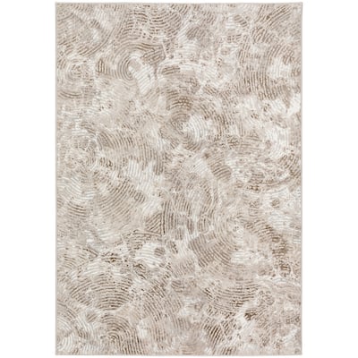 Ansley Vintage Tan Modern Abstract Rug
