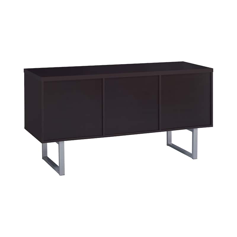 Brighton Cappuccino 2-drawer Credenza with File Cabinet