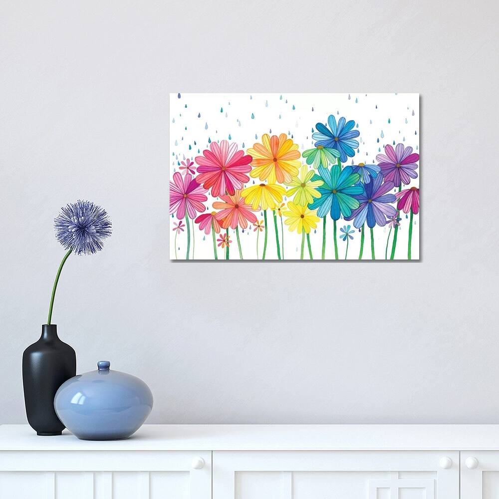 iCanvas "Rain Rainbow" by Ana Victoria Calderon Canvas Print