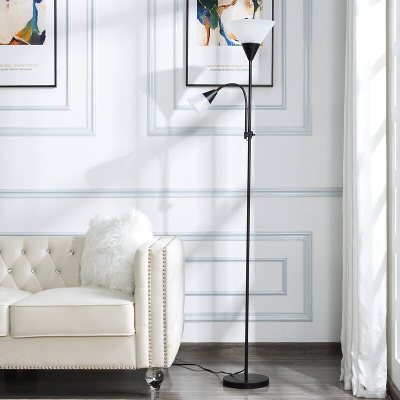 71.3" Tall Standing LED Floor Lamp with Shade - Adjustable Brightness
