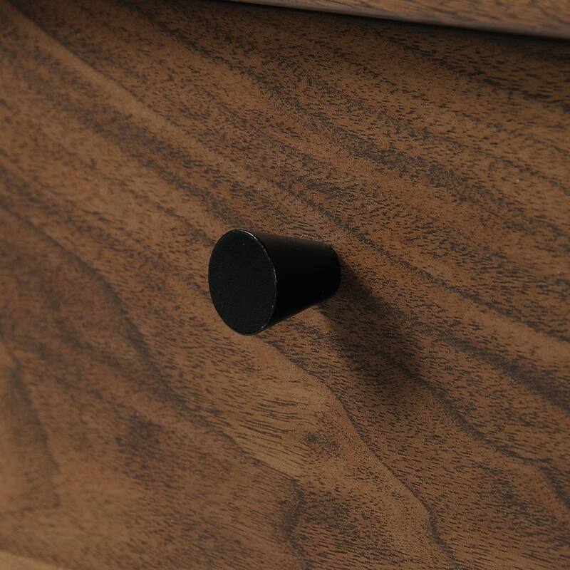 Engineered Wood Mid-Century Modern Narrow Bookcase, Brown - 19.69"W x 15.59"D x 70.39"H