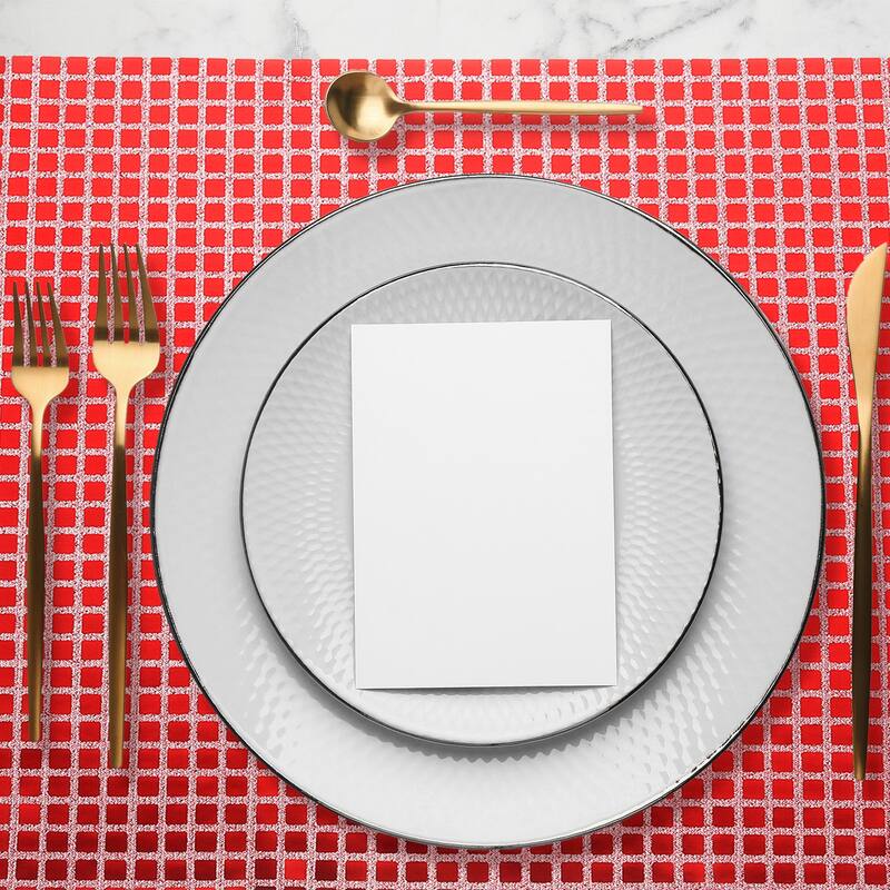 10pcs 11.8" x 17.7" Shiny Mirror Placemats Disco Table Place Mats