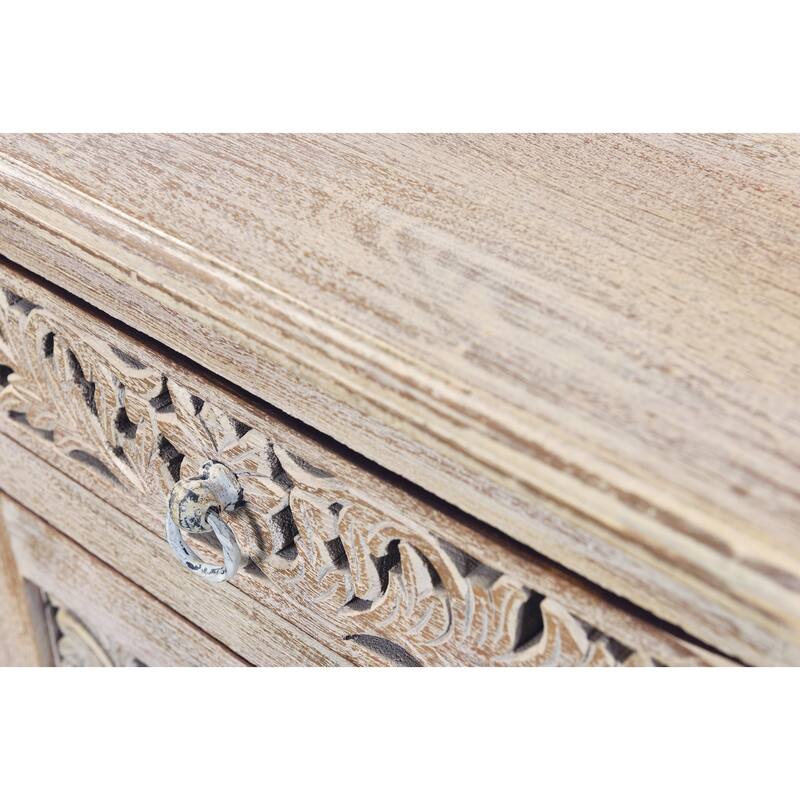 Florence 1-Drawer 1-Door Carved Nightstand