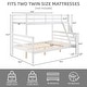 preview thumbnail 16 of 19, Twin over Full Bunk Bed with Ladder,Wooden Bunk Bed with High Guardrail and Ladder for Kids, Teens, Dorm Rooms, and Guest Rooms