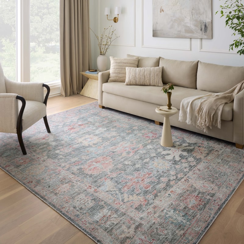 Alexander Home Ellie Botanical Printed Area Rug - 2' x 5' - Runner