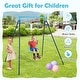 preview thumbnail 14 of 16, Gymax Toddler Swing Heavy Duty Metal Swing Set w/ A Frame Adjustable