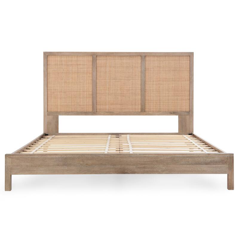Classic Home Jensen Mango Wood Bed in Light Brown