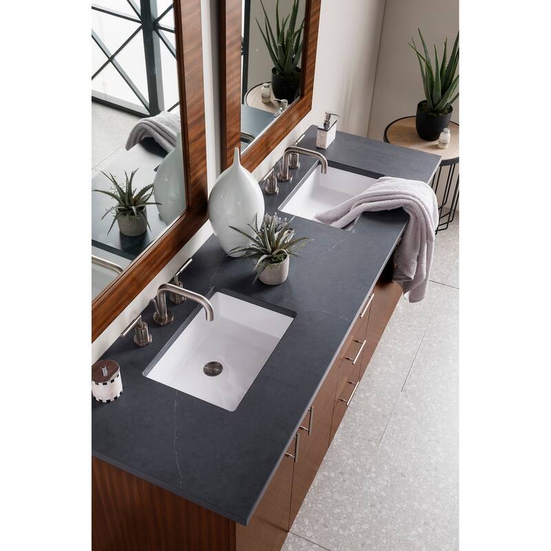 James Martin Vanities Metropolitan 72" Double Vanity, American Walnut