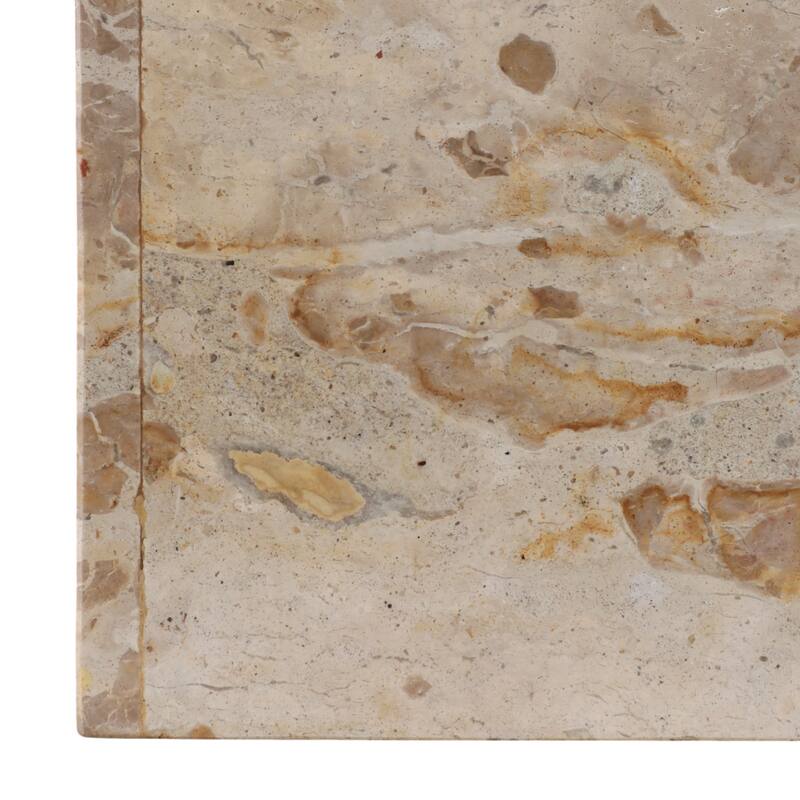 Marble Accent Table Sleek Geometric Lines and Minimalist Aesthetic - 12" x 12" x 20"
