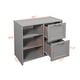 preview thumbnail 12 of 17, Low Twin Size Loft Bed with Cabinets, Shelves and Slide, Grey