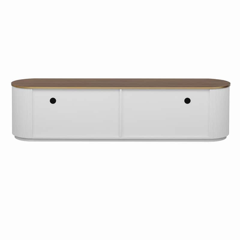 Modern TV Stand with 3 Drawers and Shelf for TVs Up to 80" for Living Room Entertainment Center