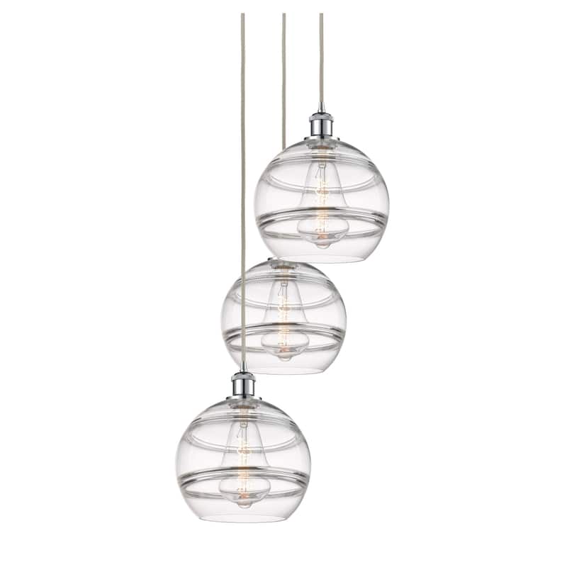 Innovations Lighting 113B-3P-36-17 Rochester Pendant Rochester 3 Light - Polished Chrome / Clear