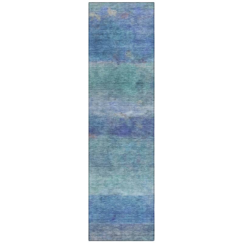 Machine Washable Indoor/ Outdoor Contemporary Ombre Chantille Rug