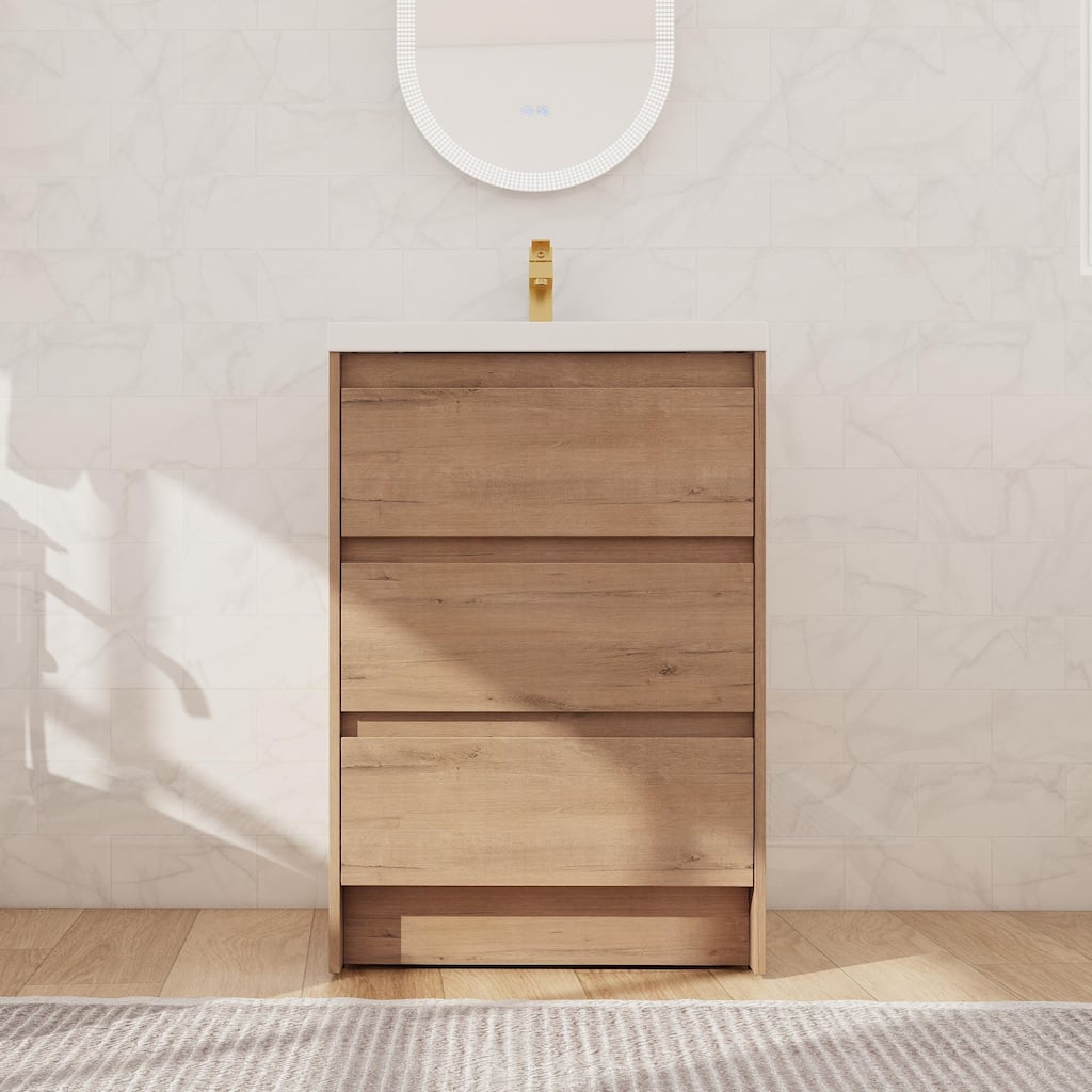 Beingnext 24''/36''/60'' Bathroom Vanity with Sink, Freestanding Bathroom Vanity with Soft Close Drawers